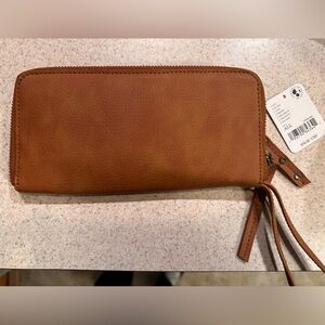 Free People Tan Clutch Wristlet